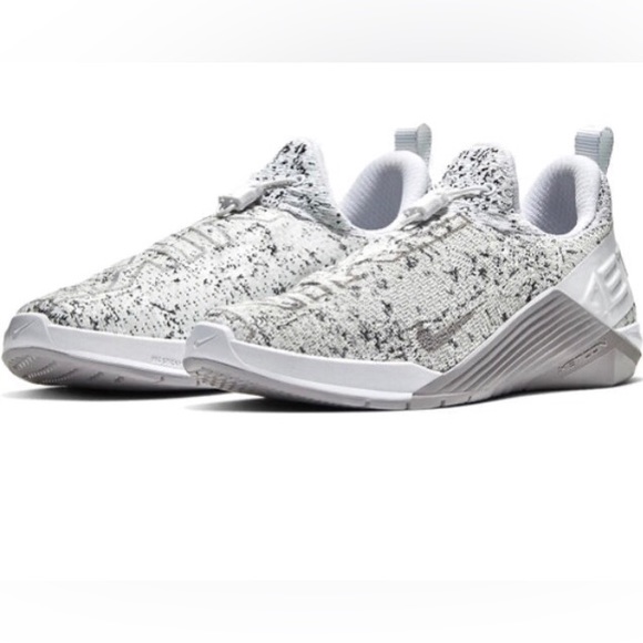 Women's White and Gray Athletic Shoes - Picture 1 of 14